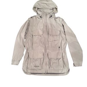 Columbia Vintage sportswear packable women’s khaki outdoor hiking vest jacket L
